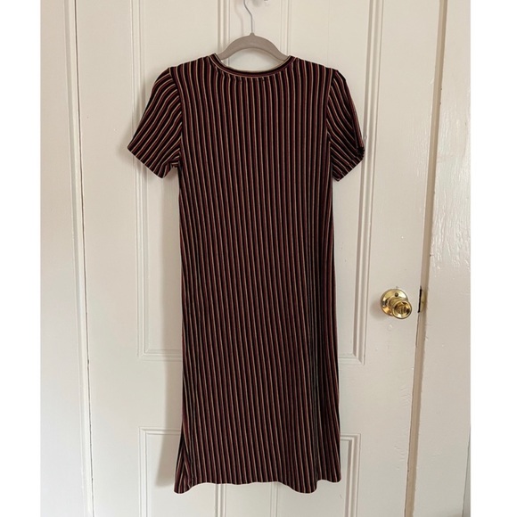 ZARA Ribbed T Shirt Midi Fall Dress - Picture 4 of 5